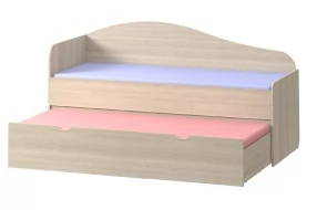 Кровать Почемучка 2 ЛДСП, Шимо светлый, Шимо светлый, 80х200/80х195 мм, универсальная, 2042