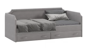Кровать с мягкой обивкой и ящиками «Кантри» Тип 1 (900)